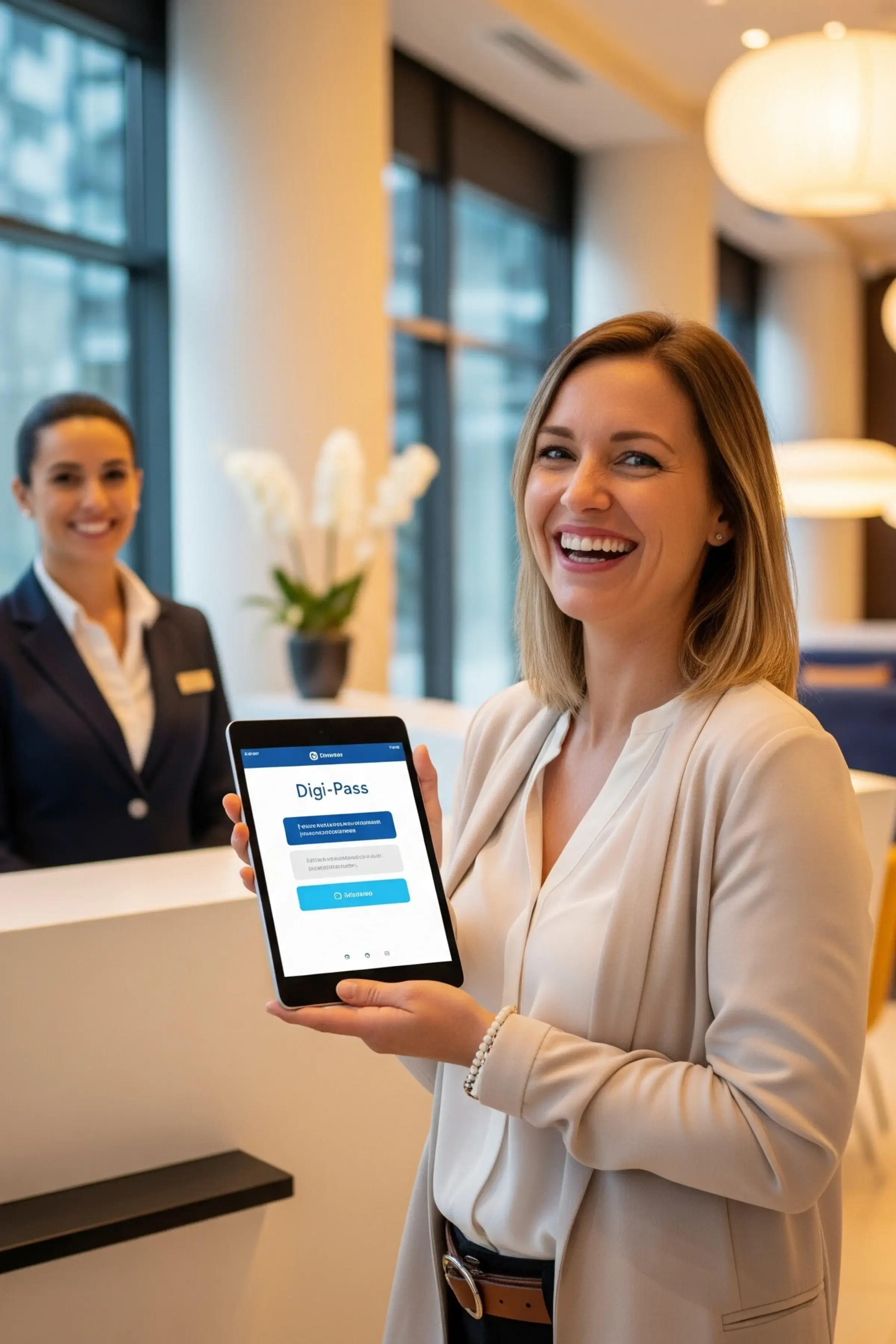 woman looking at a phone